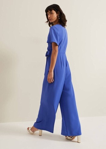 Phase Eight Julissa Blue Wide Leg Dress Blue Australia | CS1675420